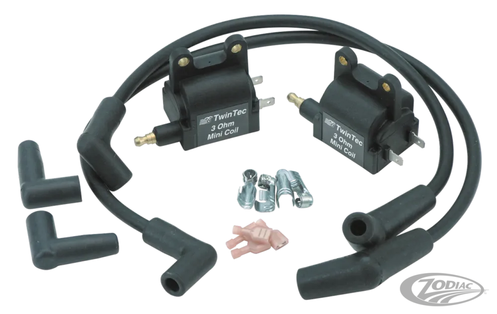 TwinTec 3 Ohm compact coil kit Harley-Davidson zwarte poedercoating