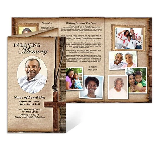 Veerpootlager Shepherd Trifold Funeral Brochure Template Legal