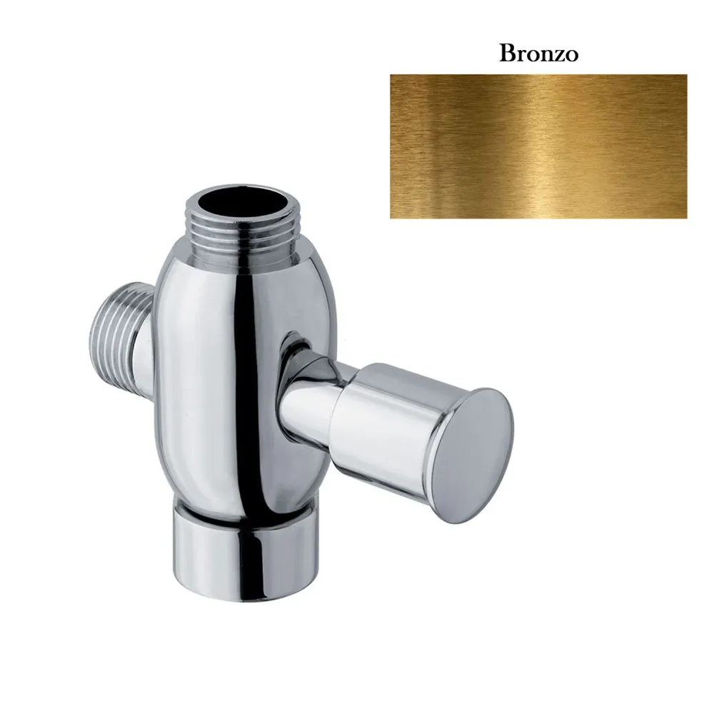 Domed brass diverter 3/4M, 3/4F and 1/2M brons connection met TÜV-goedkeuring