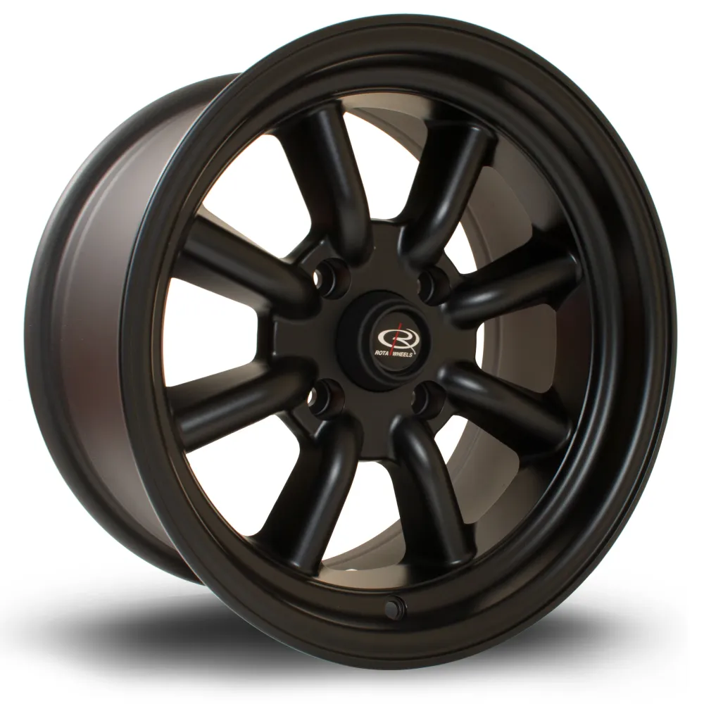 Rota RKR 15x8" 4x108 ET0, Flat Ravenzwart