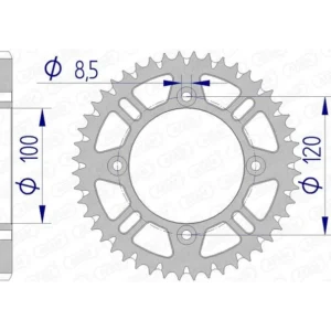 Corona AFAM aluminio ultraligera autolimpiable 15104 - Paso 428 met CE-Keurmerk