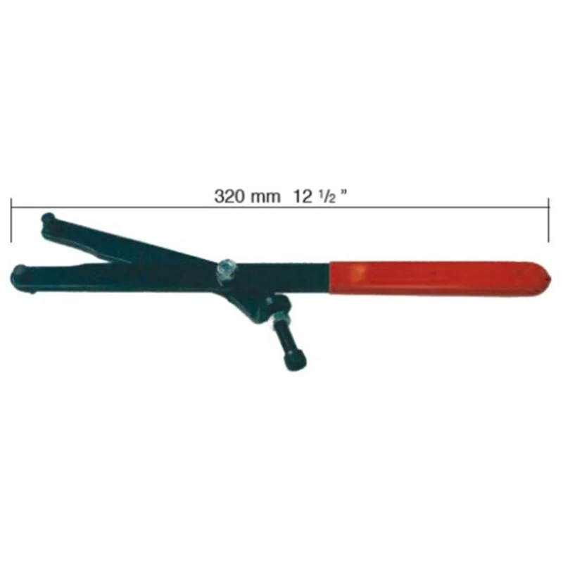 Herramienta geschikt voor veel para bloquear volante y poleas con pins 5/9mm. Apertura 50-140