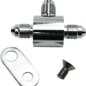 MAGNUM BRAIDED DOT ALLROUND BRAKE LINES AND FITTINGS T-BLOCK W/BRKT AN3 CHROME