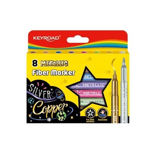 Noodhamer Keyroad - Metallic Fiber Marker - 8 colores