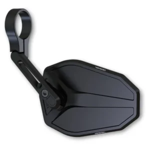 Retrovisor de manillar HIGHSIDER Victory-Slim (corto) met knipperende rode LED's