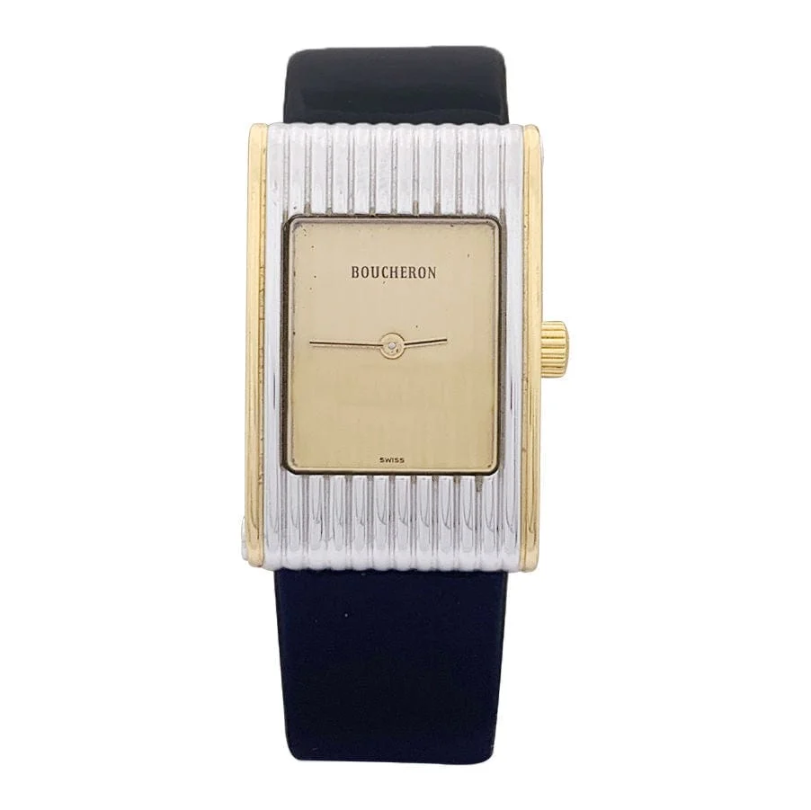 Watch Boucheron, “Reflet”, mosterdgeel gold, steel.