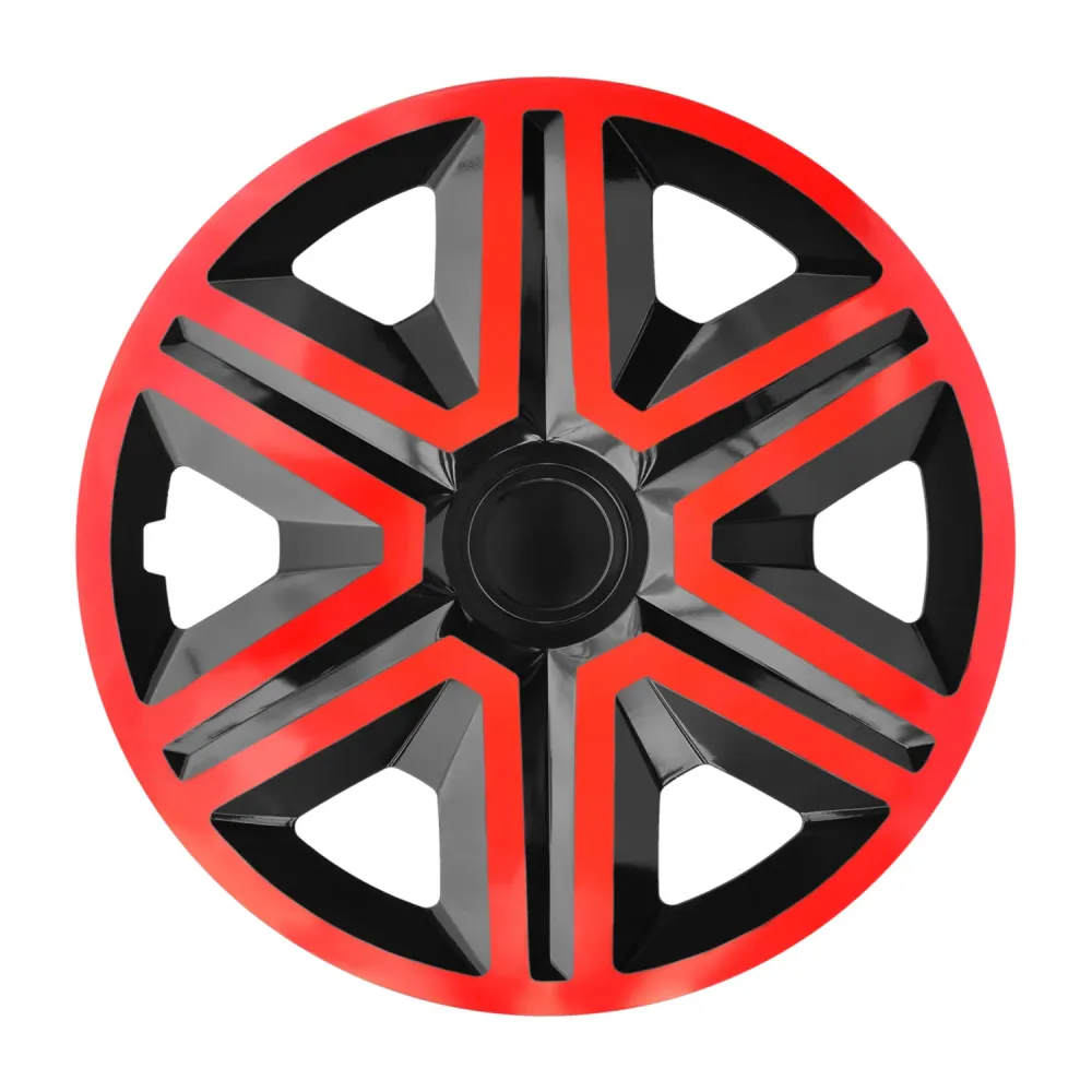Centreringsringen set NRM - Wieldoppen 15" - Rood & Zwart- set van 4 stuks