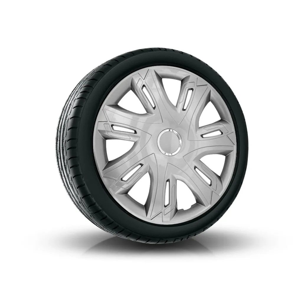 NRM - Supernova Wieldoppen 14 "| ABS kunststof - Zilver Gelakt met 4 verschillende adapters