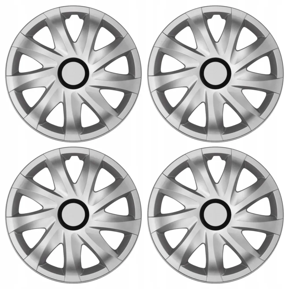 NRM - wieldoppen 14" - zilver - set van 4 stuks - ABS / Duurzaam / Resistant met 3 jaar garantie
