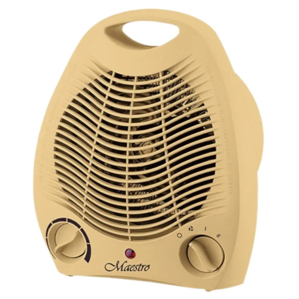 Maestro MR-920 Elektrische ventilatorkachel 2000W Drie werkingsmodi Warme en koude ventilator Handgreep Lichtbruin