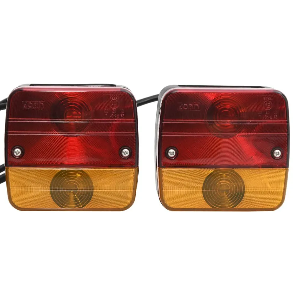 Aanhangerlampen 2 st onveranderd peertje 12 V 10,5x5x9,5 cm rood