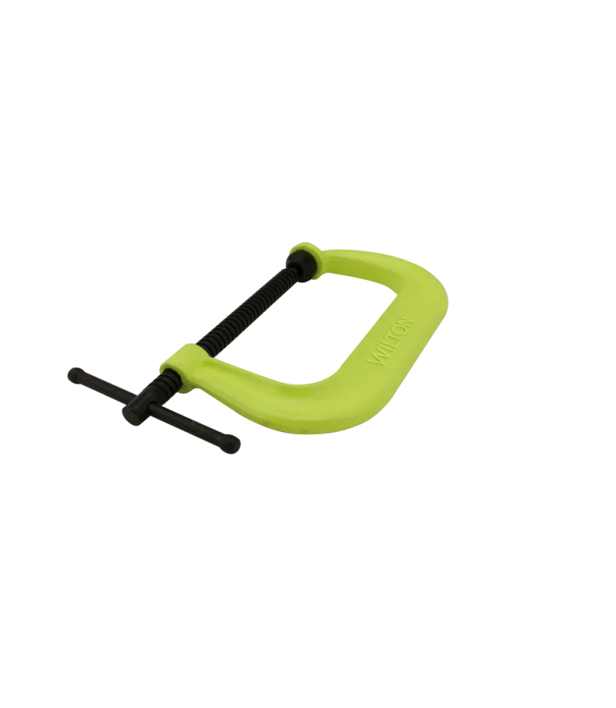 WILTON 400 Series Hi-Vis Safety C-Clamp 0 - 2-1/8” Jaw Opening, 2-1/4" Throat Depth