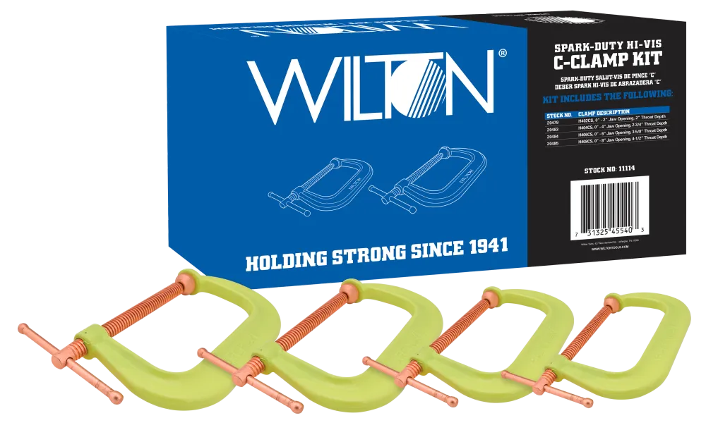 WILTON Spark Duty 400CS Hi-Vis C-Clamp Kit