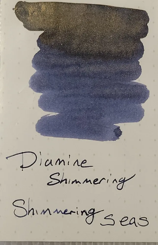 Diamine Shimmer Ink 50 ml Shimmering Seas - Gouden shimmer