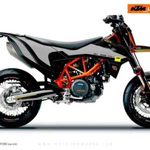 Complete bodykit KTM GRAPHICS - 690 SMC-R "Sprint" (Grey)