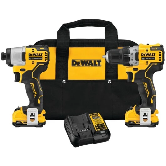DEWALT XTREME 12V MAX* Brushless Accu-aangedreven Drill and Impact Driver Kit