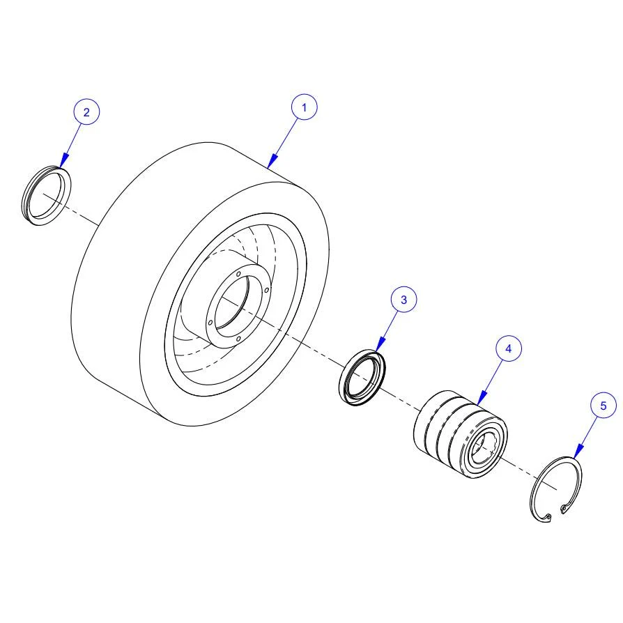 Wheel Assembly, 8" Front Core Cut Cc9074 Saw