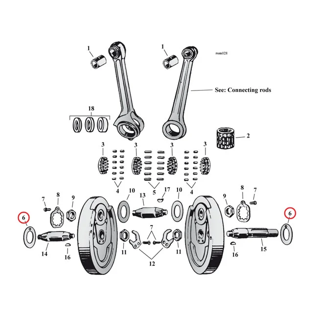 Professionele Kwaliteit Flywheel Washer Sv, .102 Inch (OUTSIDE) Harley-Davidson