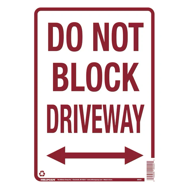 Hillman 14- x 10- Lichtmetaal Parking Lot/Driving Sign