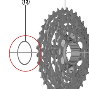 12V SHIMANO cassettespacer voor Dura Ace/Ultegra/105 0,5 mm