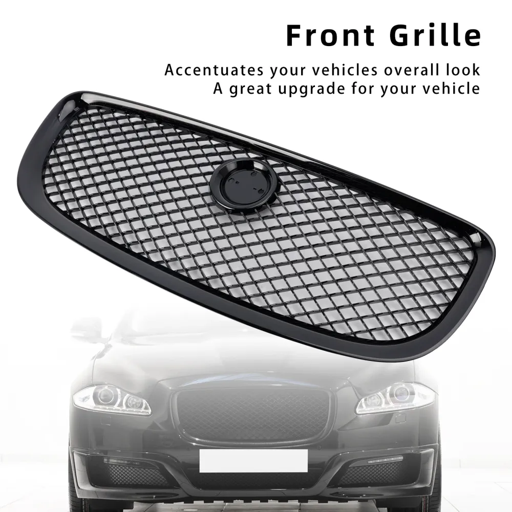 2010-2015 Jaguar XJ Glanzend zwarte voorbumpergrille