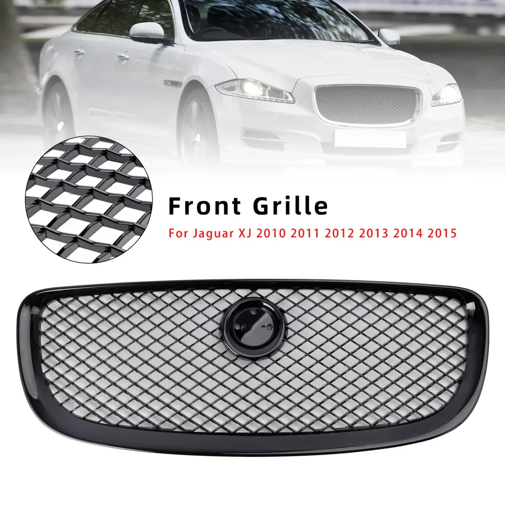 2010-2015 Jaguar XJ Glanzend zwarte voorbumpergrille