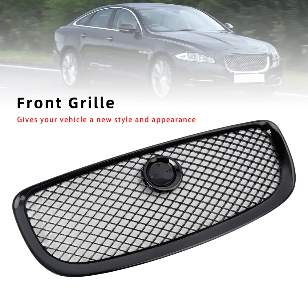 2010-2015 Jaguar XJ Glanzend zwarte voorbumpergrille