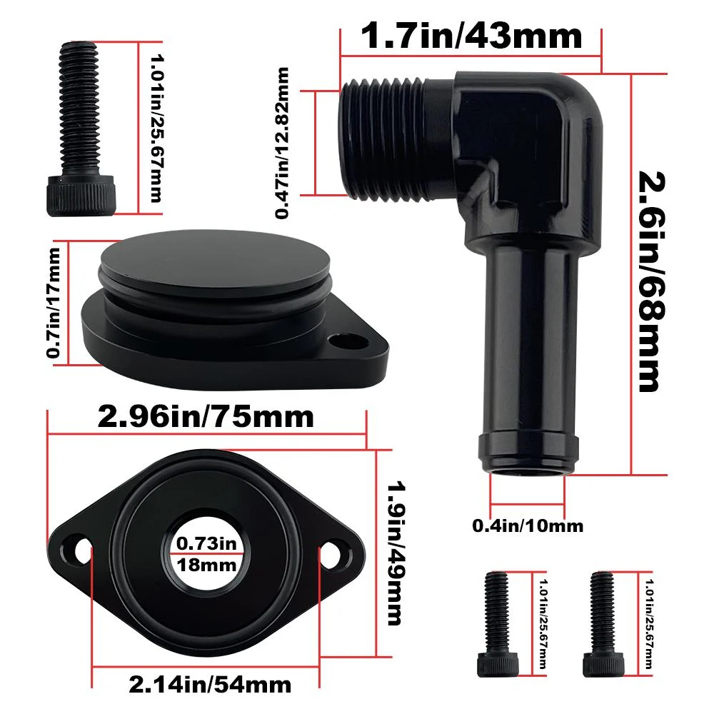 2011-2024 Ford F450 6.7 Powerstroke CCV Reroute Kit + CCV Baffle interne opvangbak