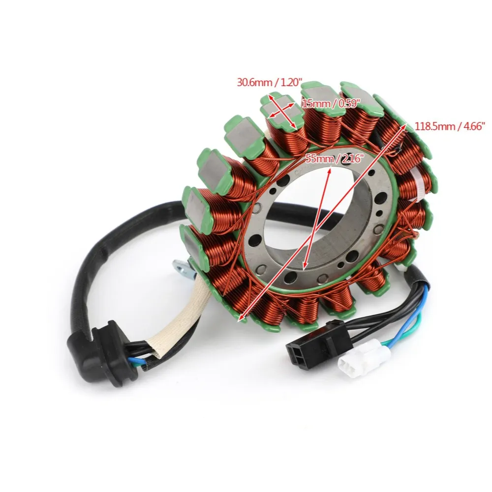 2012 Speed Triple R 1050 Magneto-spoelstator + 115 mm generatorstator + spanningsregelaar T1300111