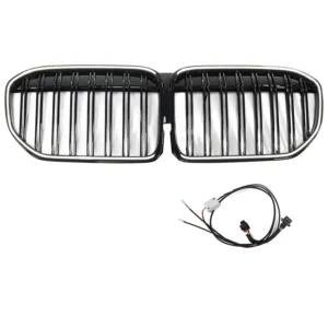 2019-2022 BMW 7-serie G11 G12 dubbele lamellen glanzend zwart voorgrillrooster