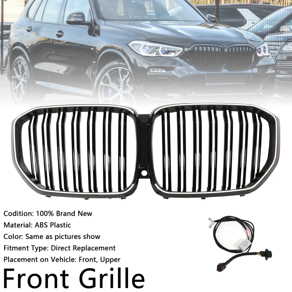 2019-2022 BMW X5 G05 M-Performance dubbele lamellen zwarte niergrille vooraan 51137454887