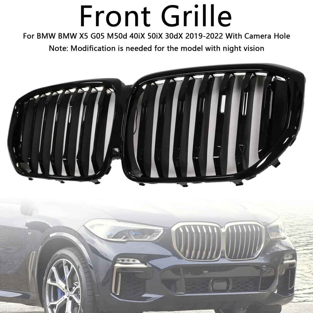 2019-2022 BMW X5 G05 M-Performance Glanzend Zwart Niergrille Grill 51137454887