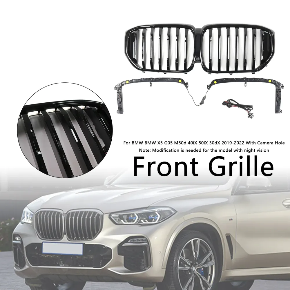 2019-2022 BMW X5 G05 M-Performance Glanzend Zwart Niergrille Grill 51137454887