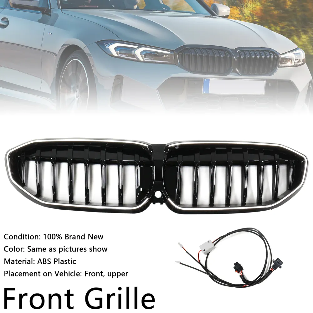 2019-2022 BMW 3 Serie G20 Glanzend Zwart Niergrille Grill 51138072085