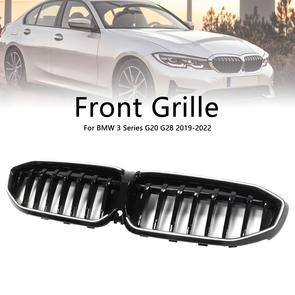 2019-2022 BMW 3 Serie G20 Glanzend Zwart Niergrille Grill 51138072085