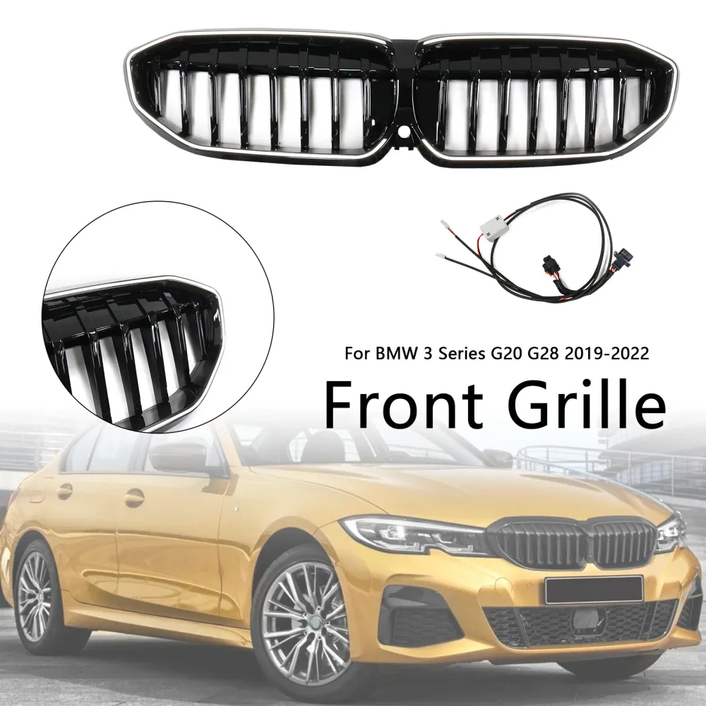 2019-2022 BMW 3 Serie G20 Glanzend Zwart Niergrille Grill 51138072085