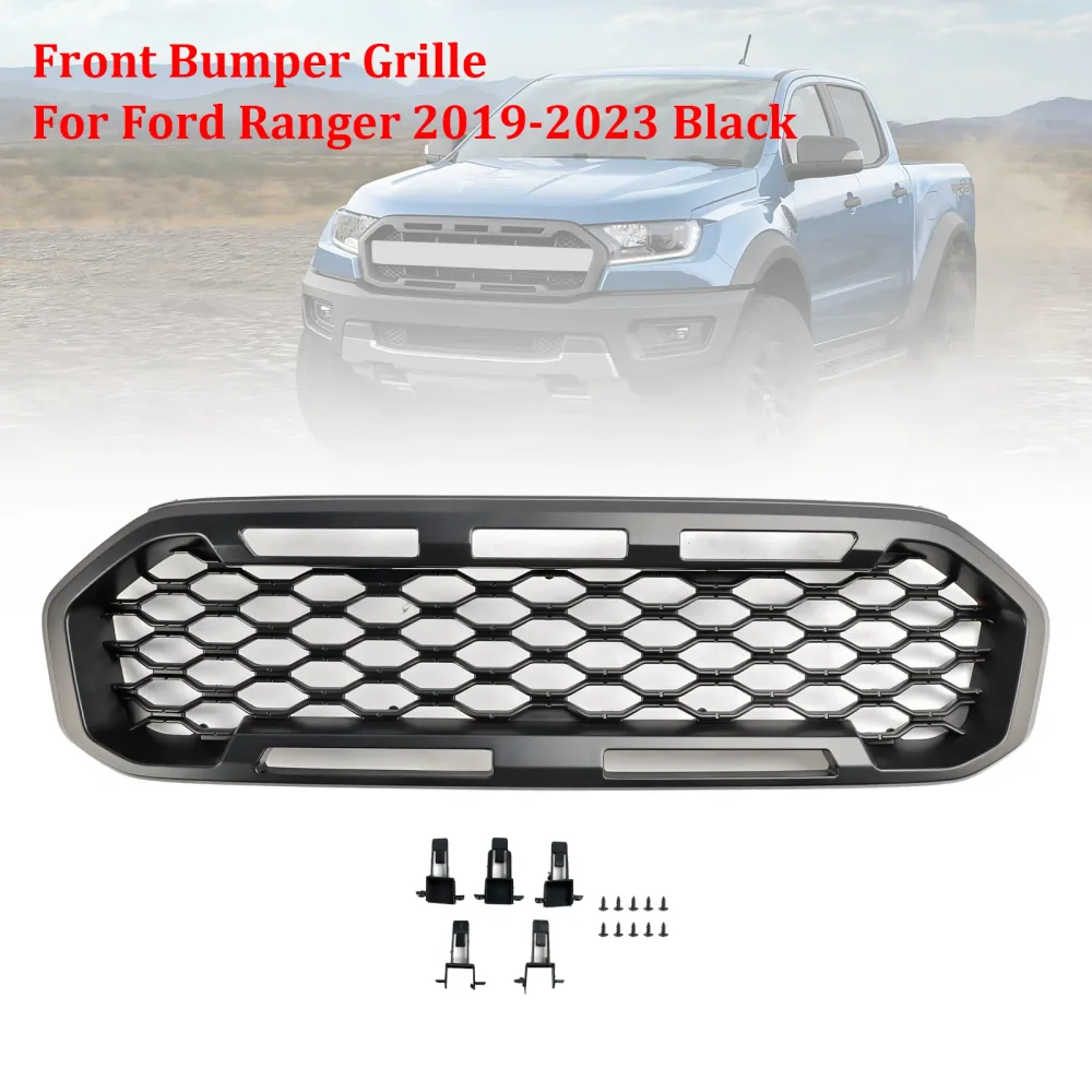 2019-2023 Ford Ranger T8 voorbumpergrille zwart