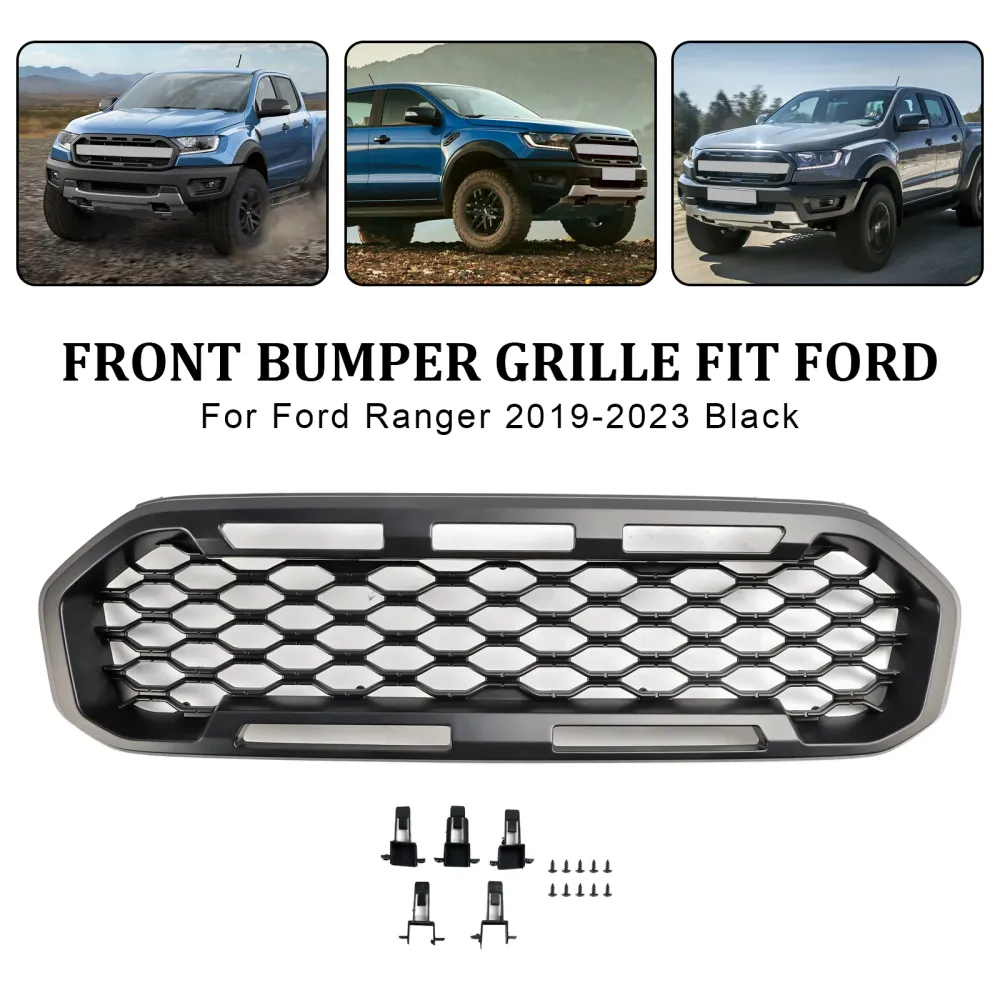 2019-2023 Ford Ranger T8 voorbumpergrille zwart
