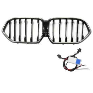 2020-2022 BMW X6 G06 M50i met cameragat, zwarte voorbumpergrille, grill