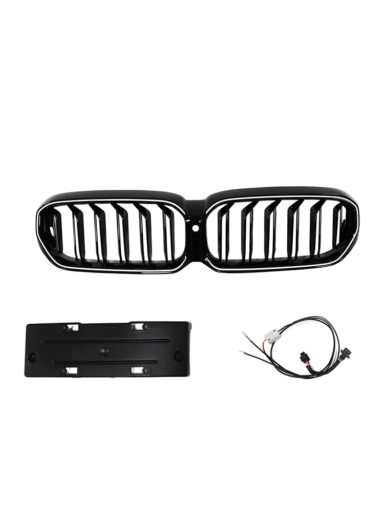 2021-2024 BMW 5-serie G30 G38 Nierengrille met dubbele lamellen, glanzend zwart