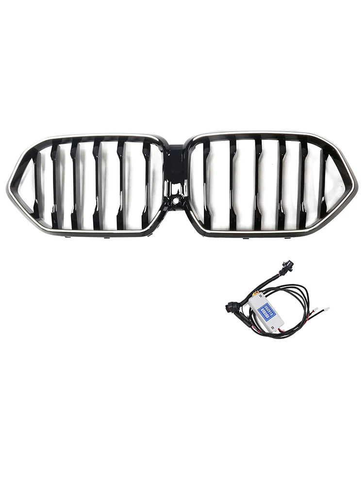 2023-2025 BMW X6 G06 M60i met cameragat, zwarte voorbumpergrille, grill