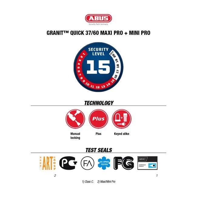 Abus Granit Quick 37/60 HB50 Mini Pro Schijfslot