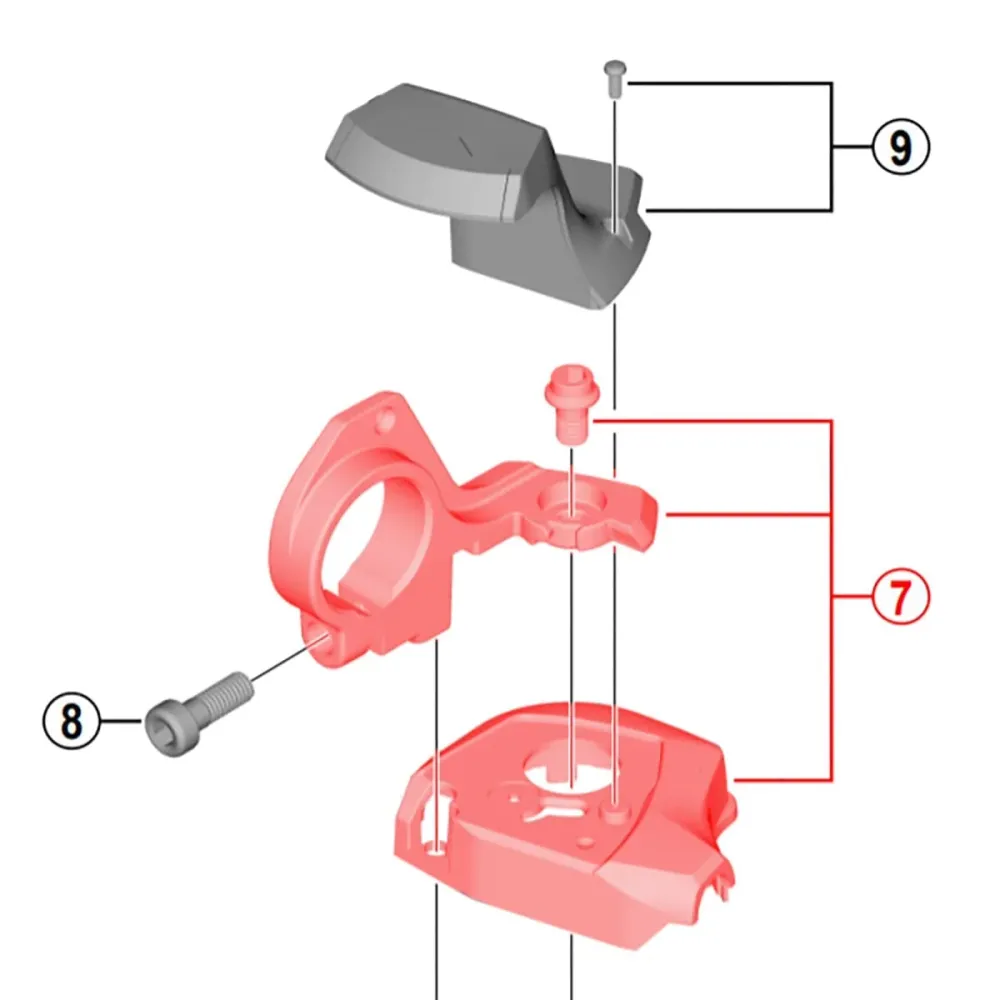 Afdekking voor SHIMANO SLX M7000 snelheidsmeter links