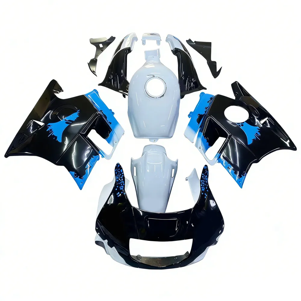 Amotopart 1991-1994 Honda CBR600 F2 White Black Fairing Kit