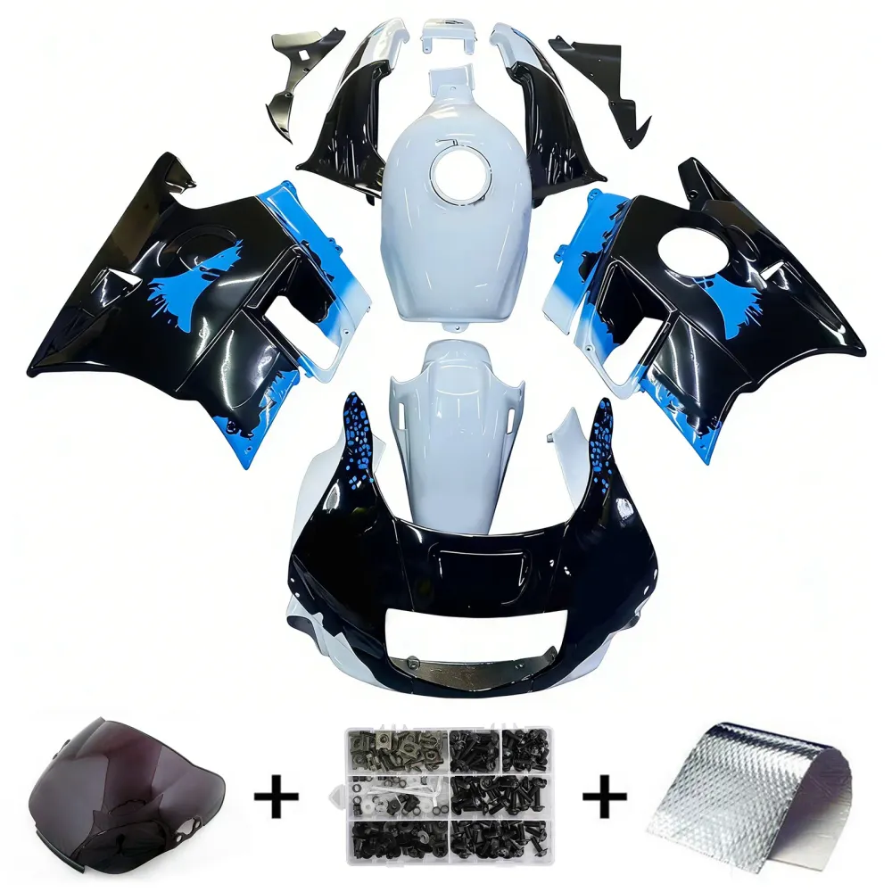 Amotopart 1991-1994 Honda CBR600 F2 White Black Fairing Kit