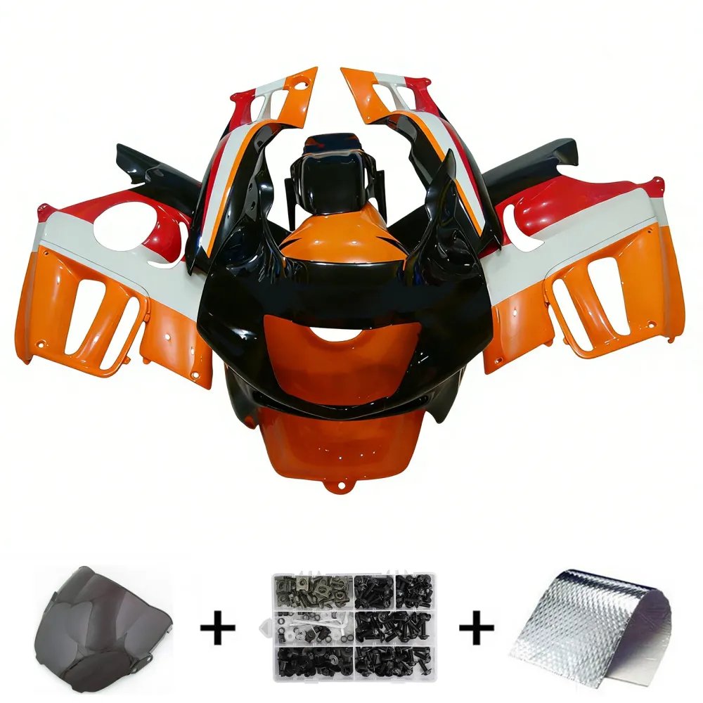 Amotopart 1995-1996 Honda CBR600 F3 Orange Black Fairing Kit