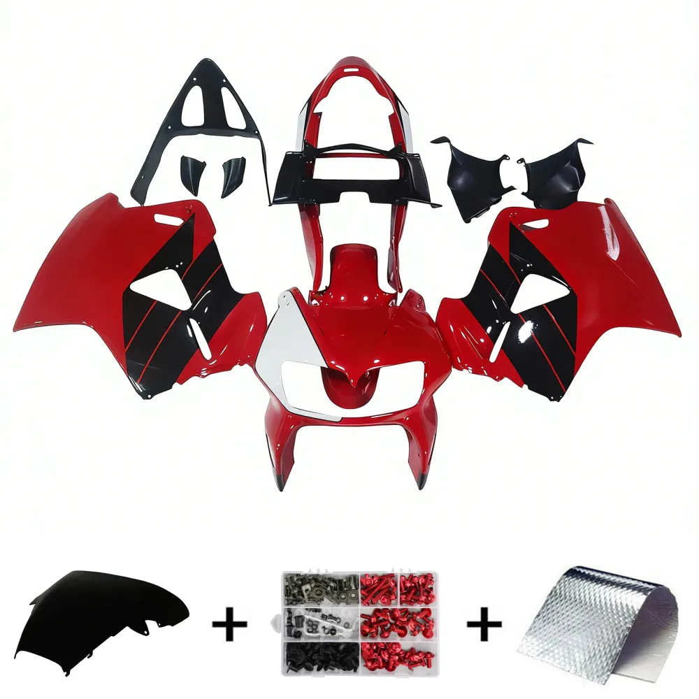Amotopart 1998-2001 Honda VFR800 Red Black Fairing Kit