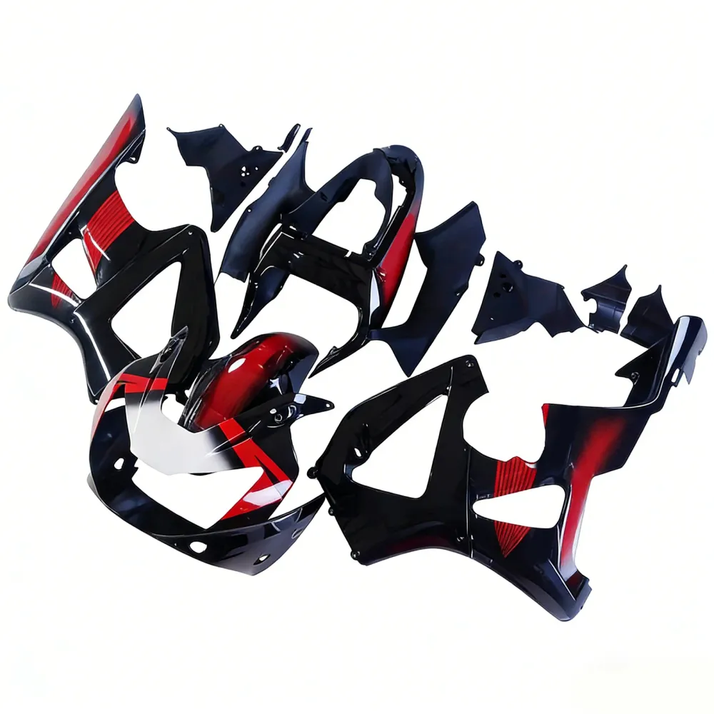 Amotopart 2000-2001 Honda CBR929RR Black Red & Patterns Fairing Kit