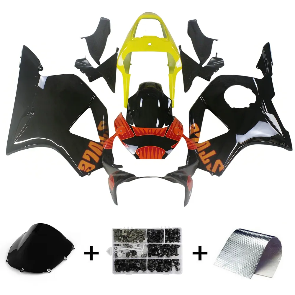 Amotopart 2002-2003 Honda CBR954 Zwart geel kuipkit