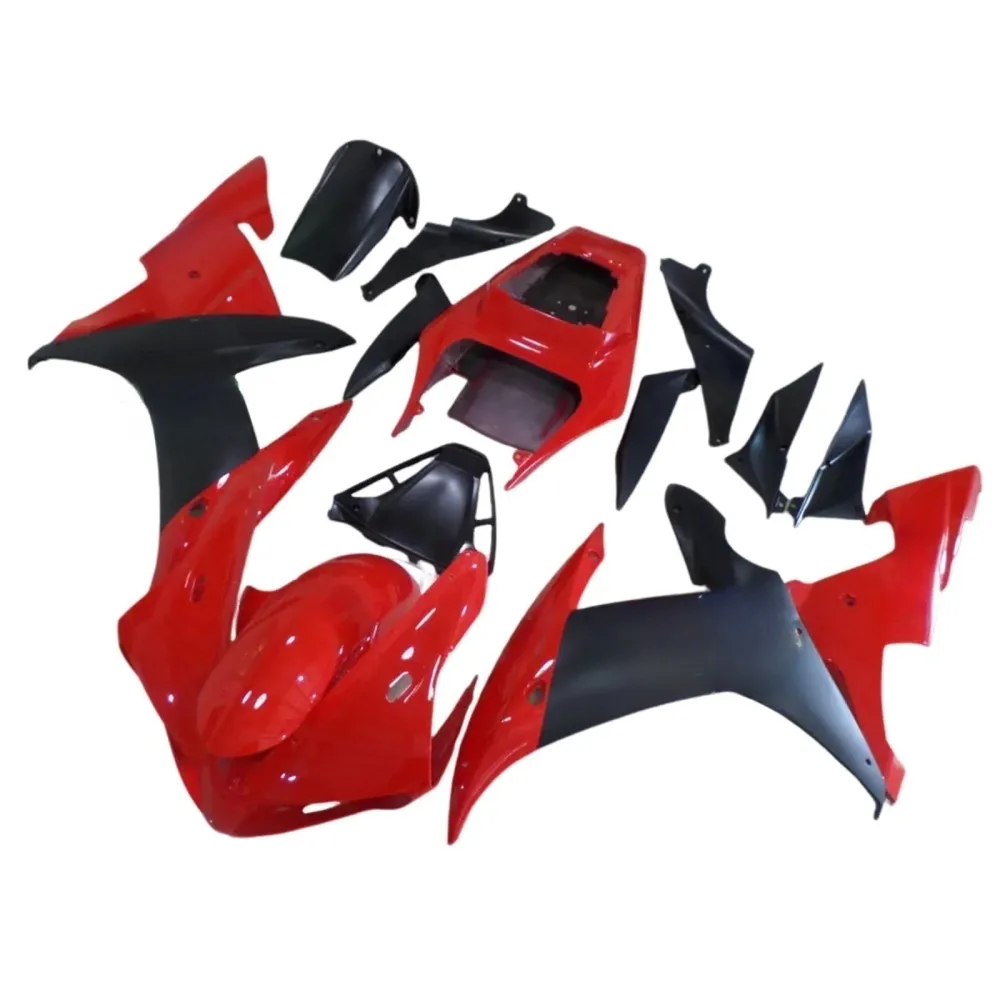 Amotopart 2002-2003 Yamaha YZF R1 Black Red & Logo Fairing Kit